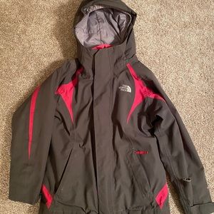 North face double layer girls jacket